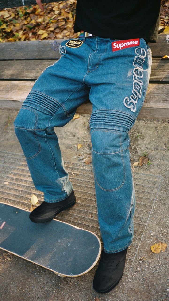 Supreme シュプリーム パンツ 22AW × Vanson Leathers バンソンレザー Cordura Denim Racing Pant コーデュラ デニム レーシング パンツ ブラック系 36