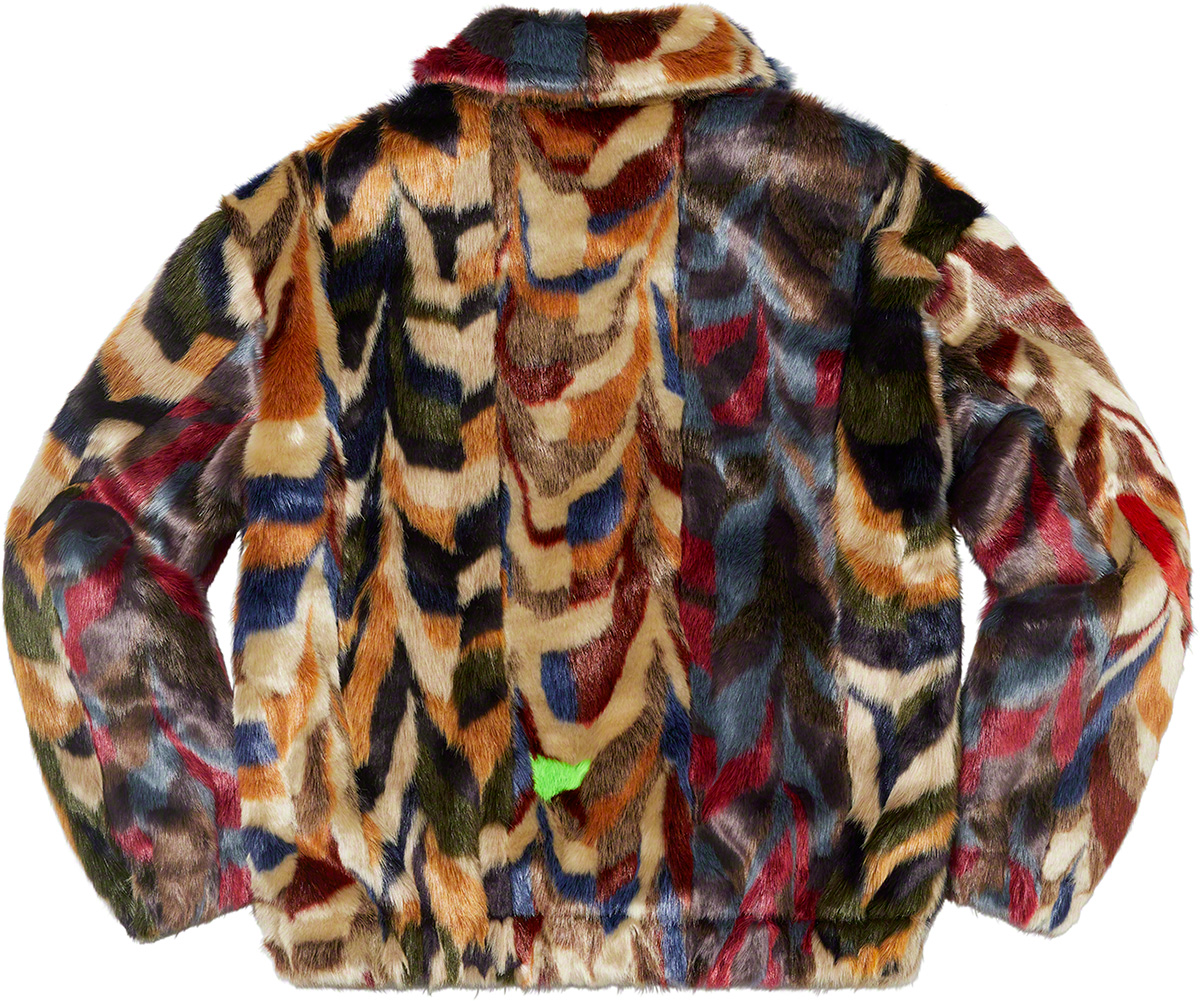 Supreme Multicolor Faux Fur Bomber Jacket