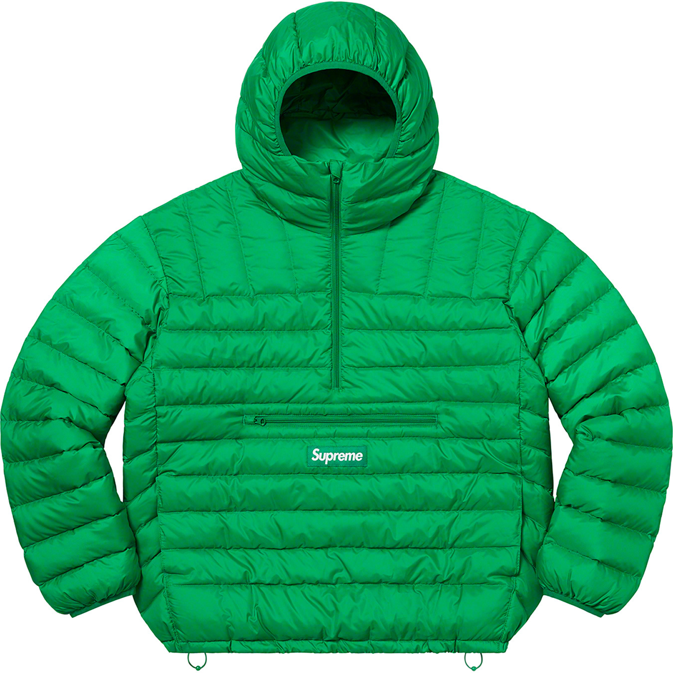 一回短時間　supreme Micro Down Half Zip Hooded