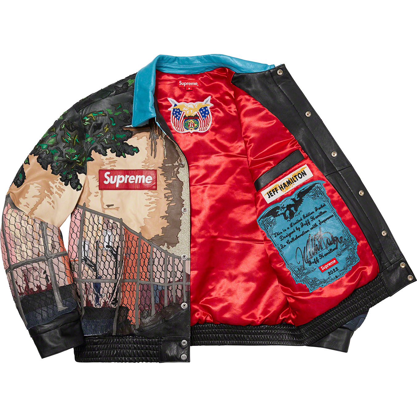Supreme Jeff Hamilton Ridge Street Leather Jacket