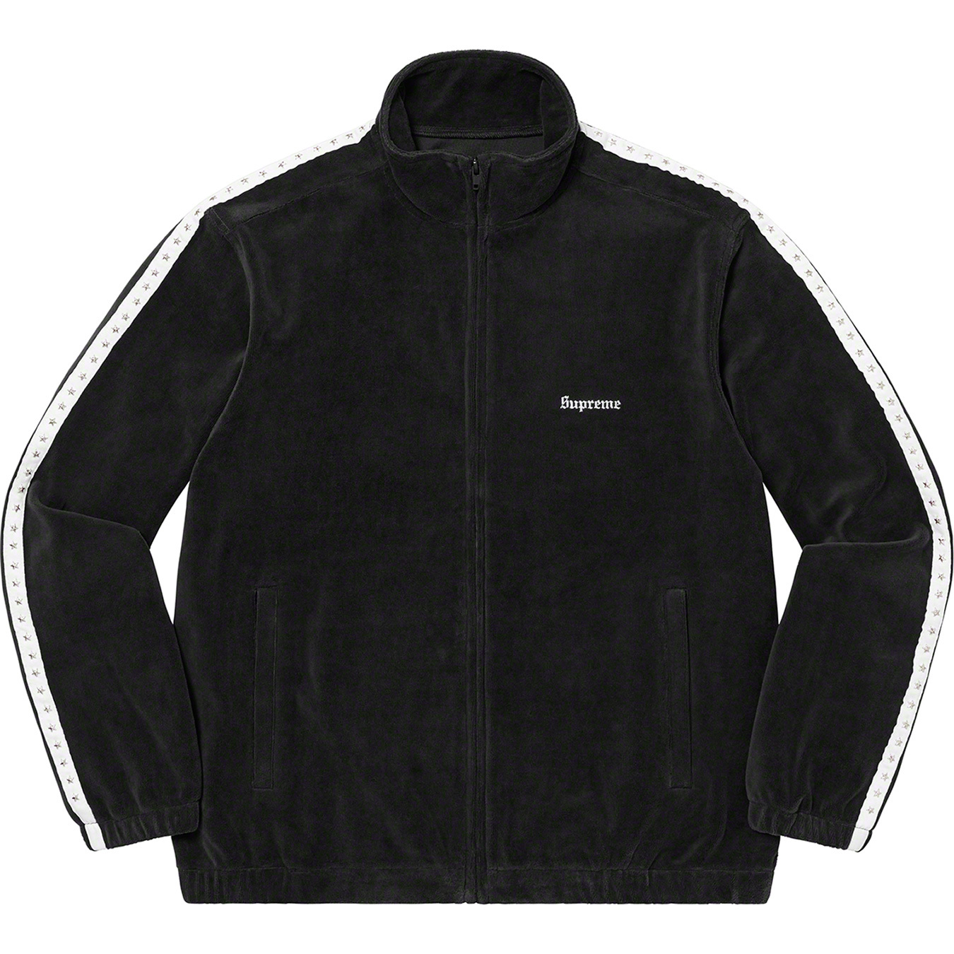 黒XL Supreme Studded Velour Track Jacket