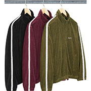 SUPREME シュプリーム 22AW Studded Velour Track Jacket スタースタッズ ベロア トラックジャケット ブラック