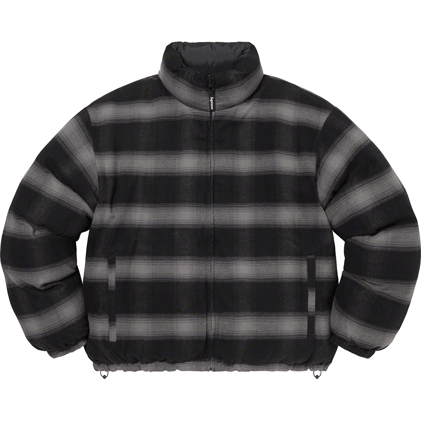 supreme Flannel Reversible Puffer Jacket