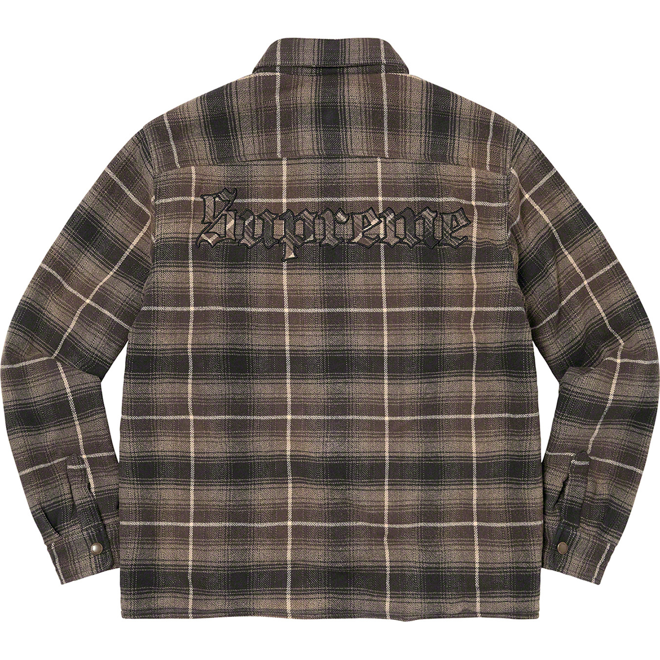 Supreme Faux Shearling Lined Flannel Shirt