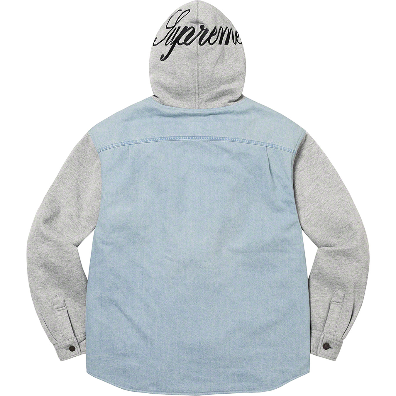 Fleece Hooded Denim Shirt | Supreme 22fw