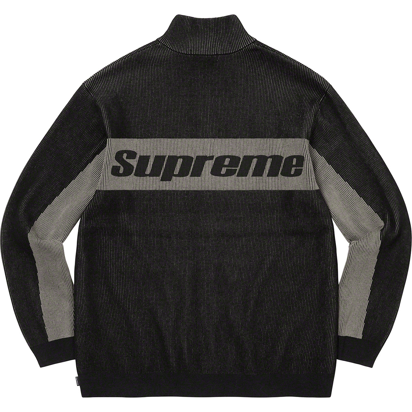Supreme 2-Tone Ribbed Zip Up Sweater