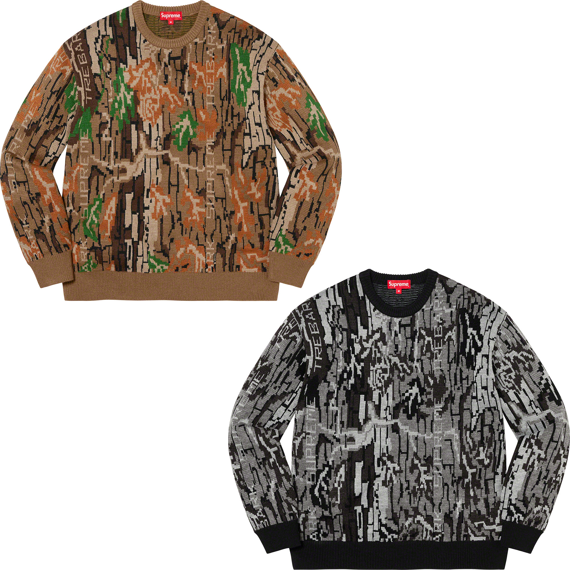 一度の短時間着用のみですSupreme Trebark Camo Sweater