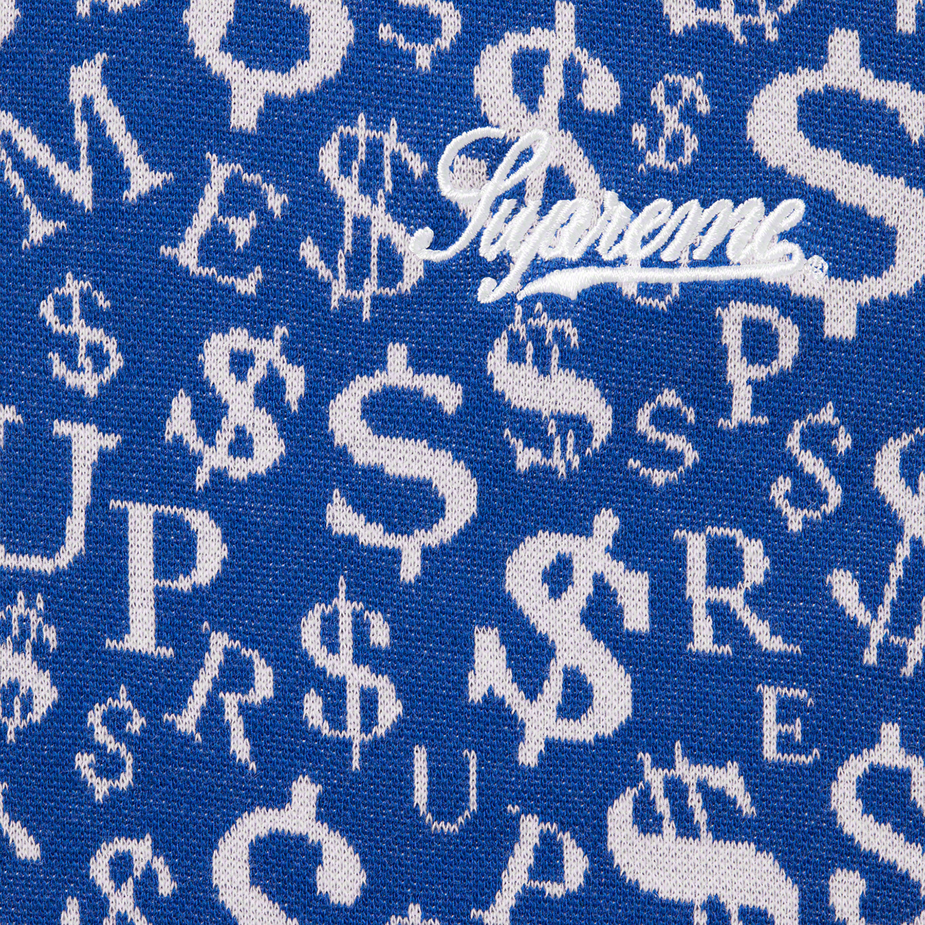Supreme Currency Jacquard Zip L/S Polo