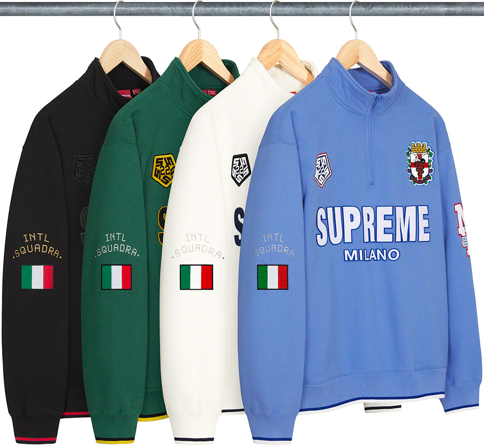 ファッションsupreme milano half zip pullover M