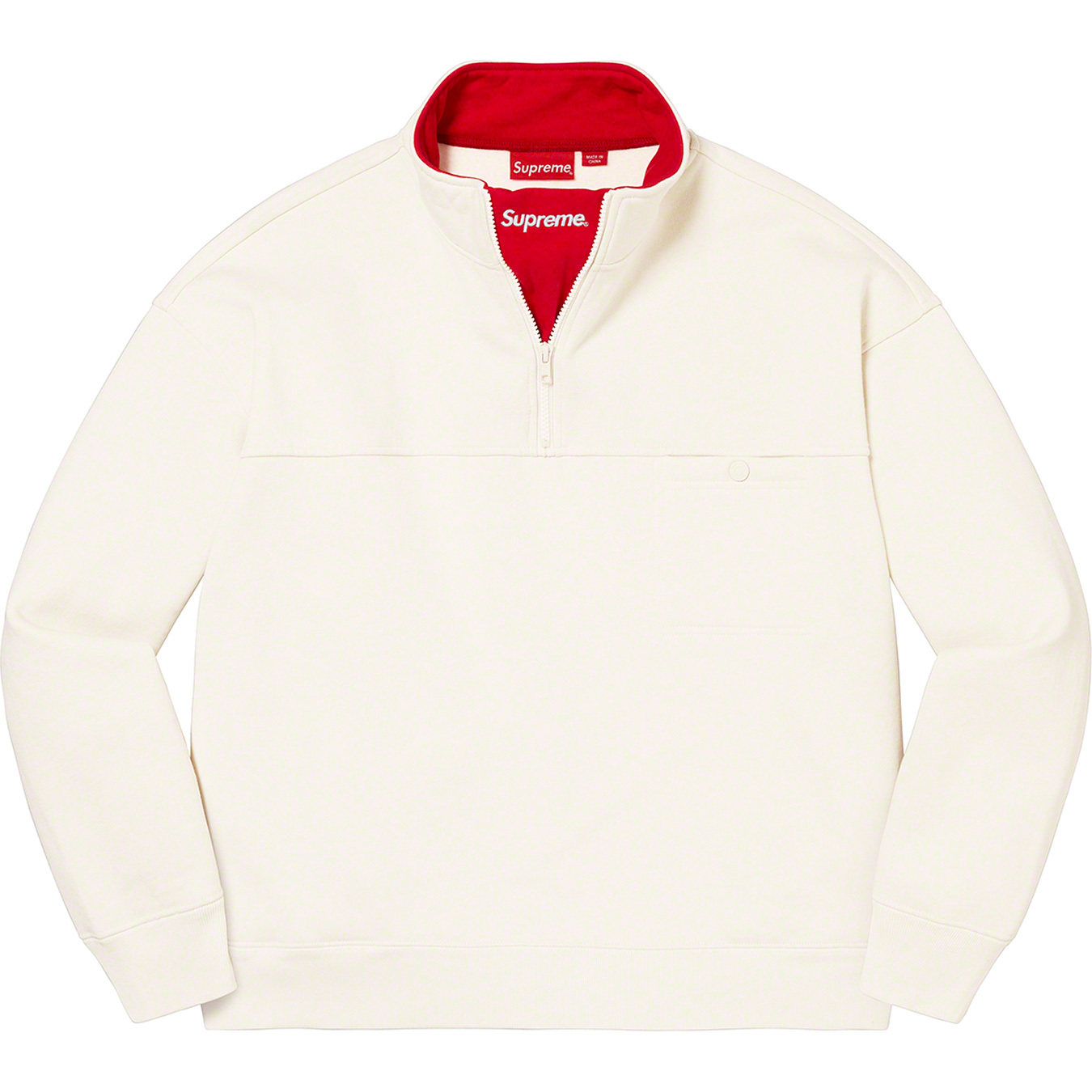 Washed Half Zip Pullover | Supreme 22fw