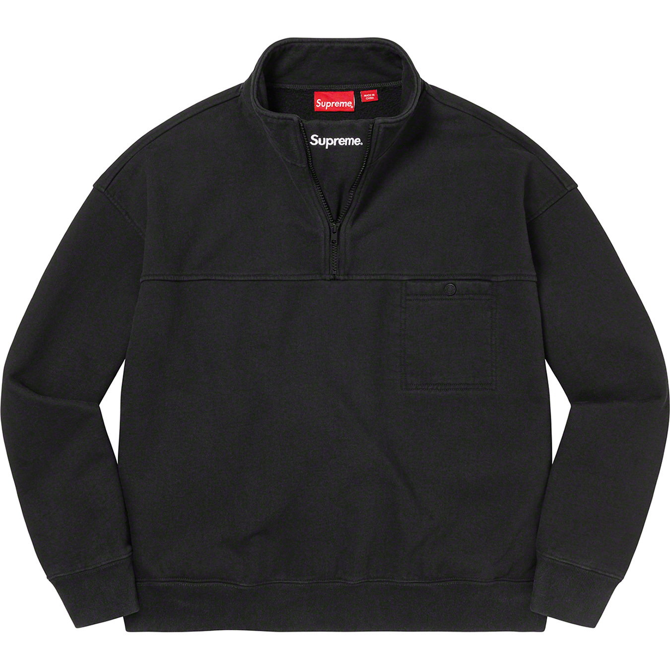 Washed Half Zip Pullover | Supreme 22fw