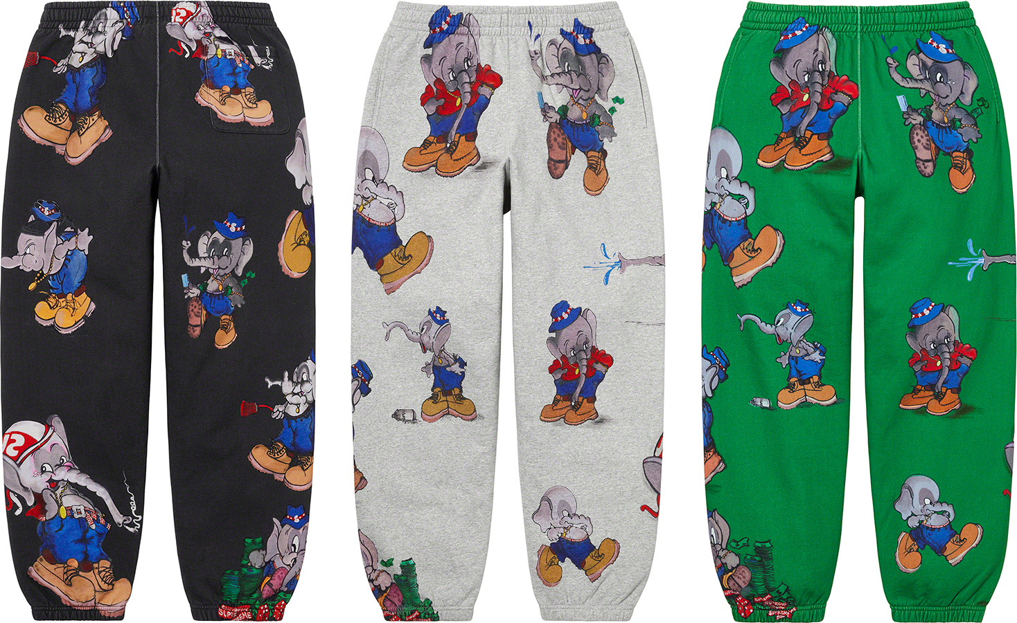 Supreme Elephant Sweatpant L Grey