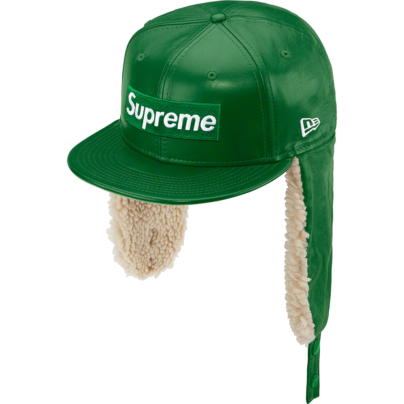 Supreme Leather Earflap New Era Cap