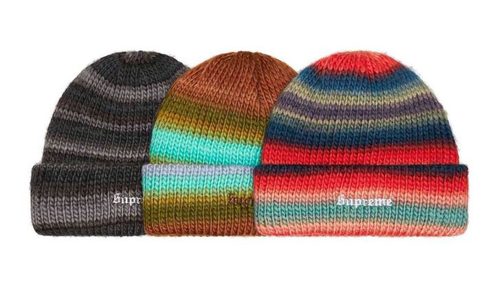 22FW Supreme Ombre Stripe Beanie帽子 - ニットキャップ/ビーニー