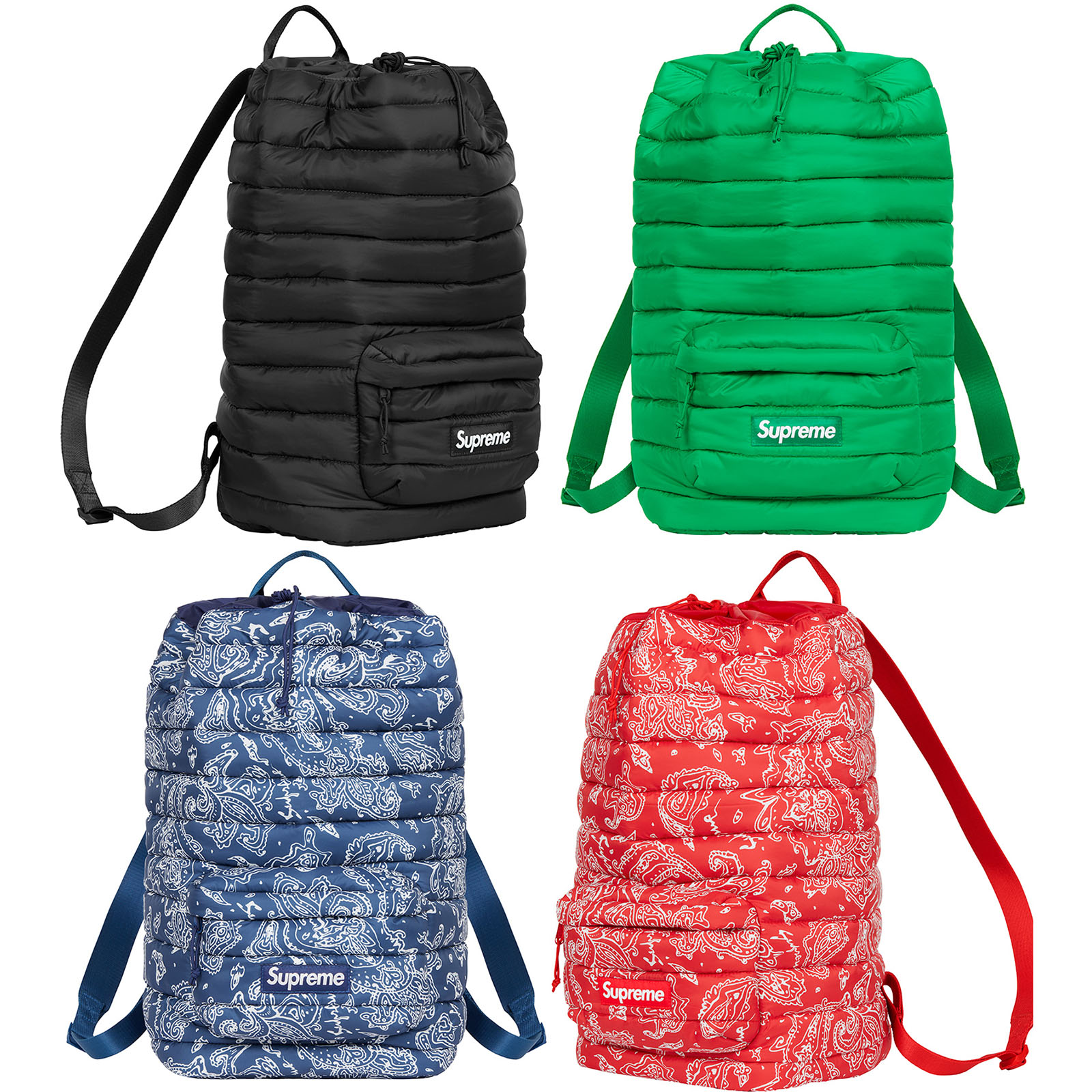 新着FW22 supreme puffer backpack バッグ