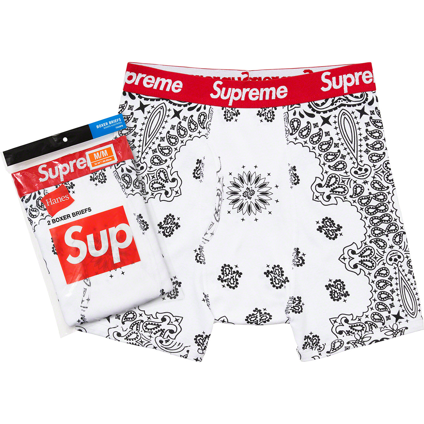 Supreme®/Hanes® Bandana Boxer Briefs (2 Pack)