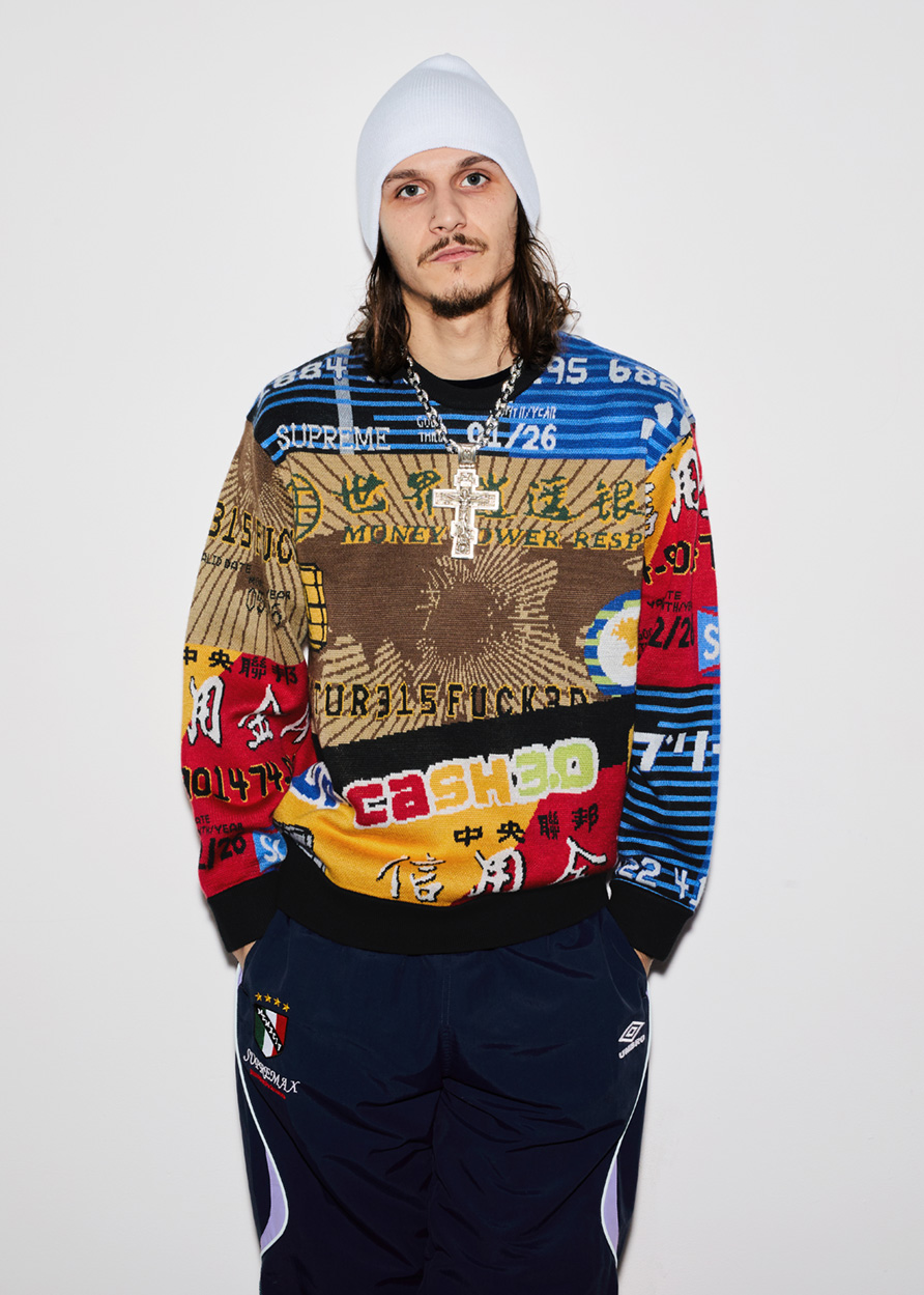 Supreme credit cards sweater