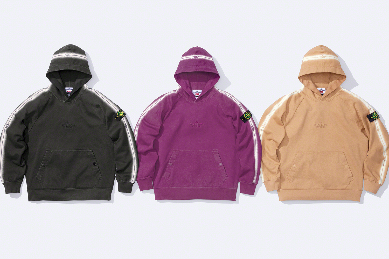 Supreme®/Stone Island® Stripe Hooded Sweatshirt | Supreme 22ss