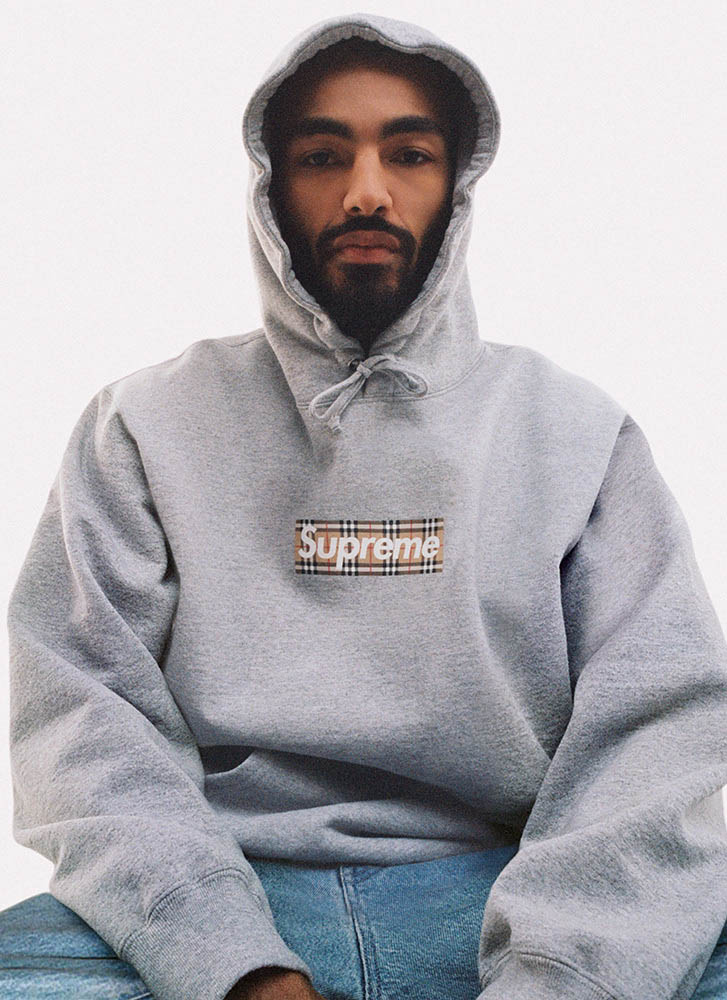Supreme®/Burberry® Box Logo Hooded Sweatshirt