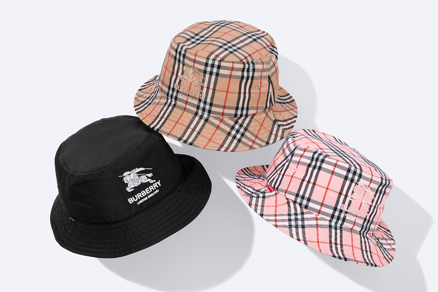 Supreme Burberry Crusher ハット チェック柄-