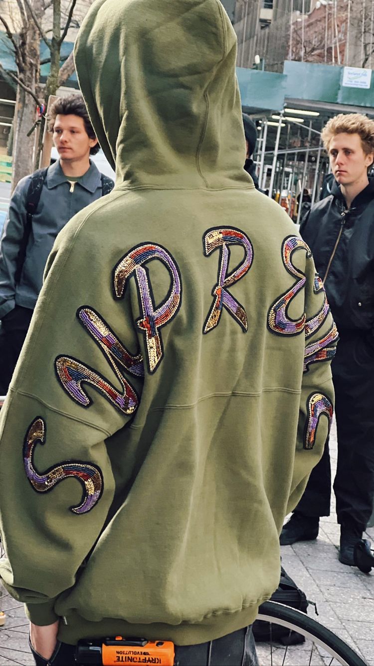 Beaded Hooded Sweatshirt - spring summer 2022 - Supreme