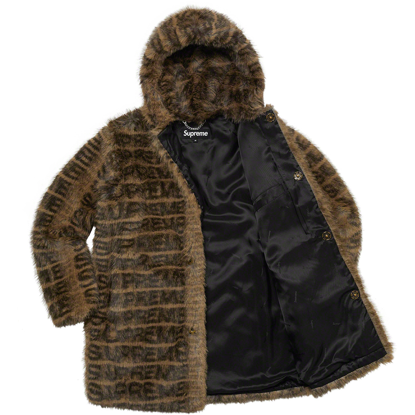 Faux Fur Hooded Coat | Supreme 22ss