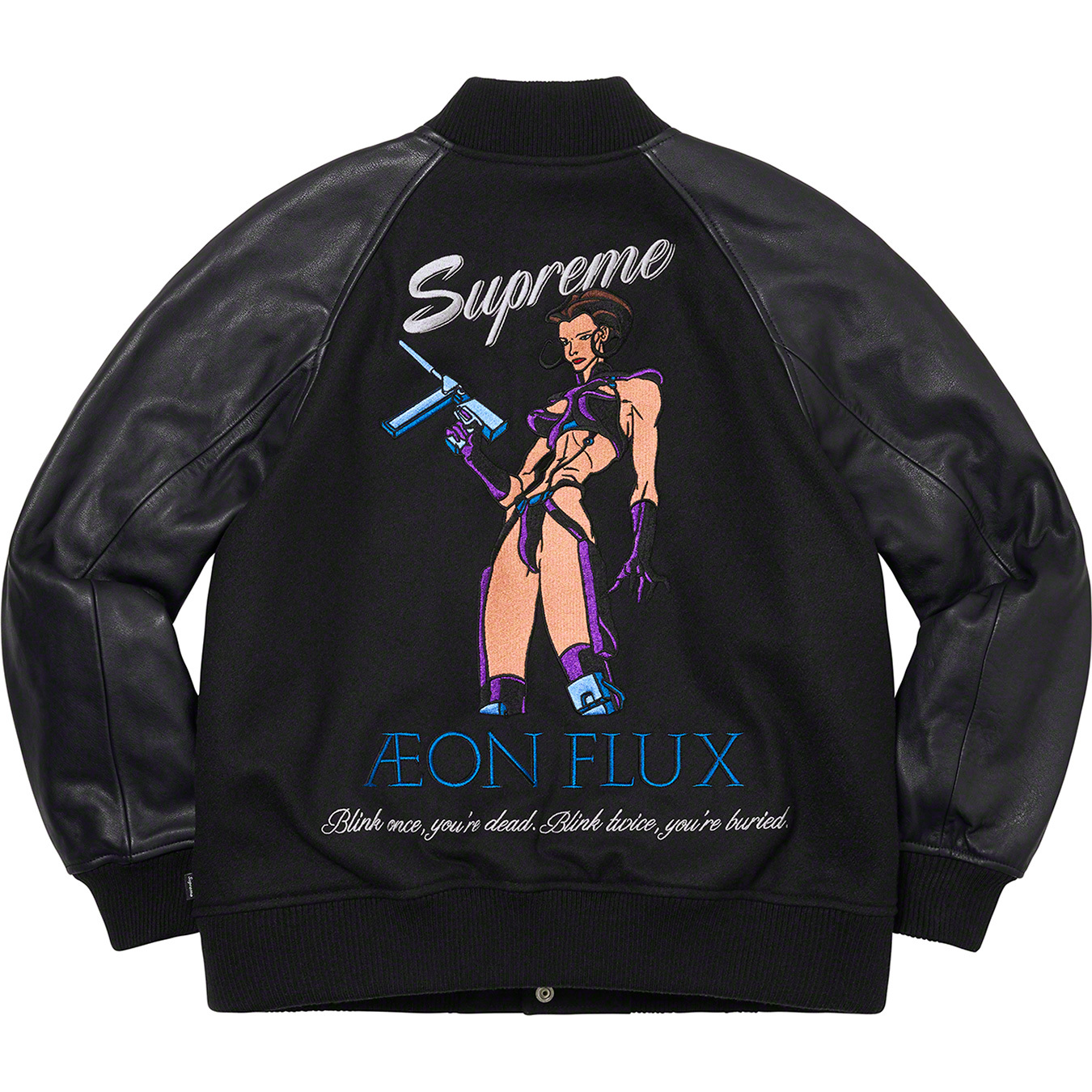 Supreme/Aeon Flux Varsity Jacket