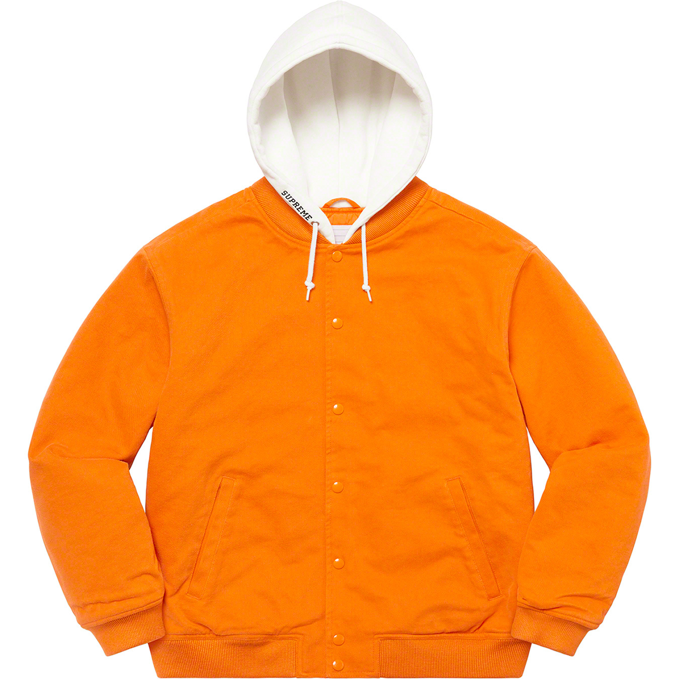 Hooded Twill Varsity Jacket | Supreme 22ss