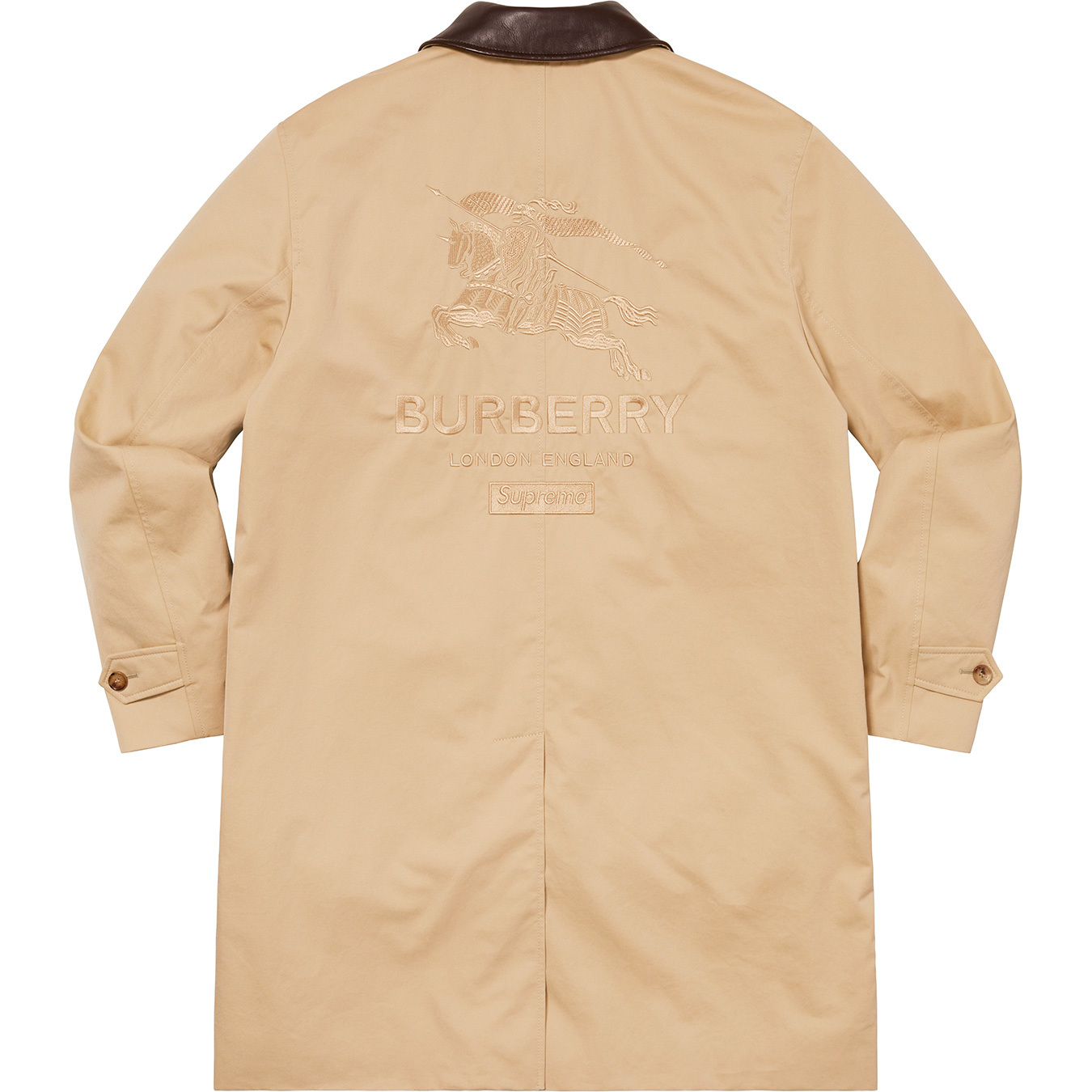 Supreme®/Burberry® Leather Collar Trench | Supreme 22ss