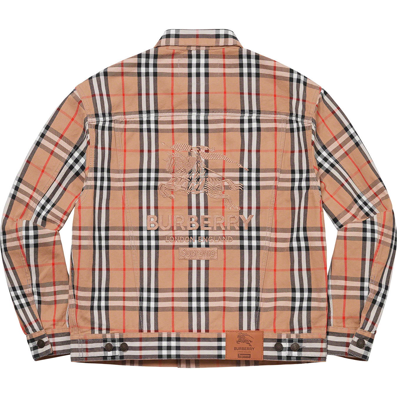 当季大流行 Supreme / Burberry Denim Trucker Jacket Beige