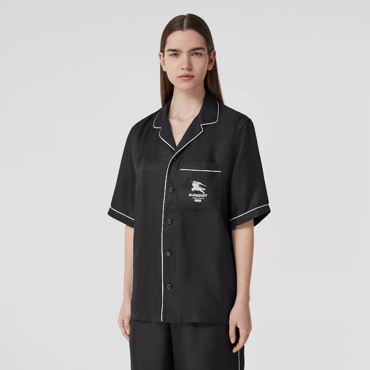 Supreme®/Burberry® Silk S/S Pajama Shirt