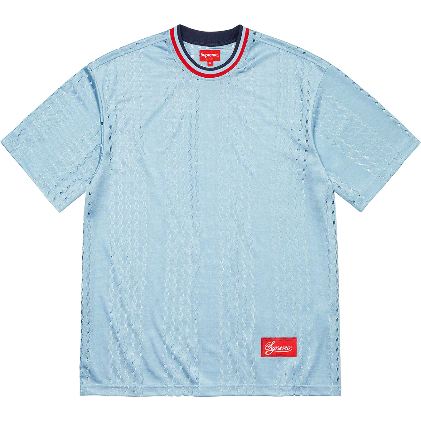 Supreme Perforated Stripe Warm Up Top