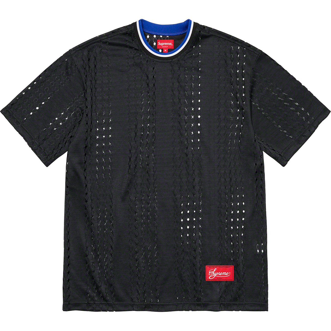 Supreme Perforated Stripe Warm Up Top