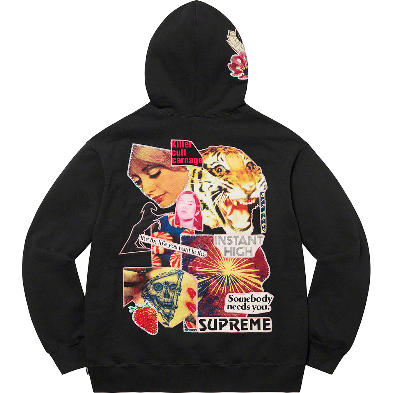 Supreme Instant High Patches Hooded Sweatshirt