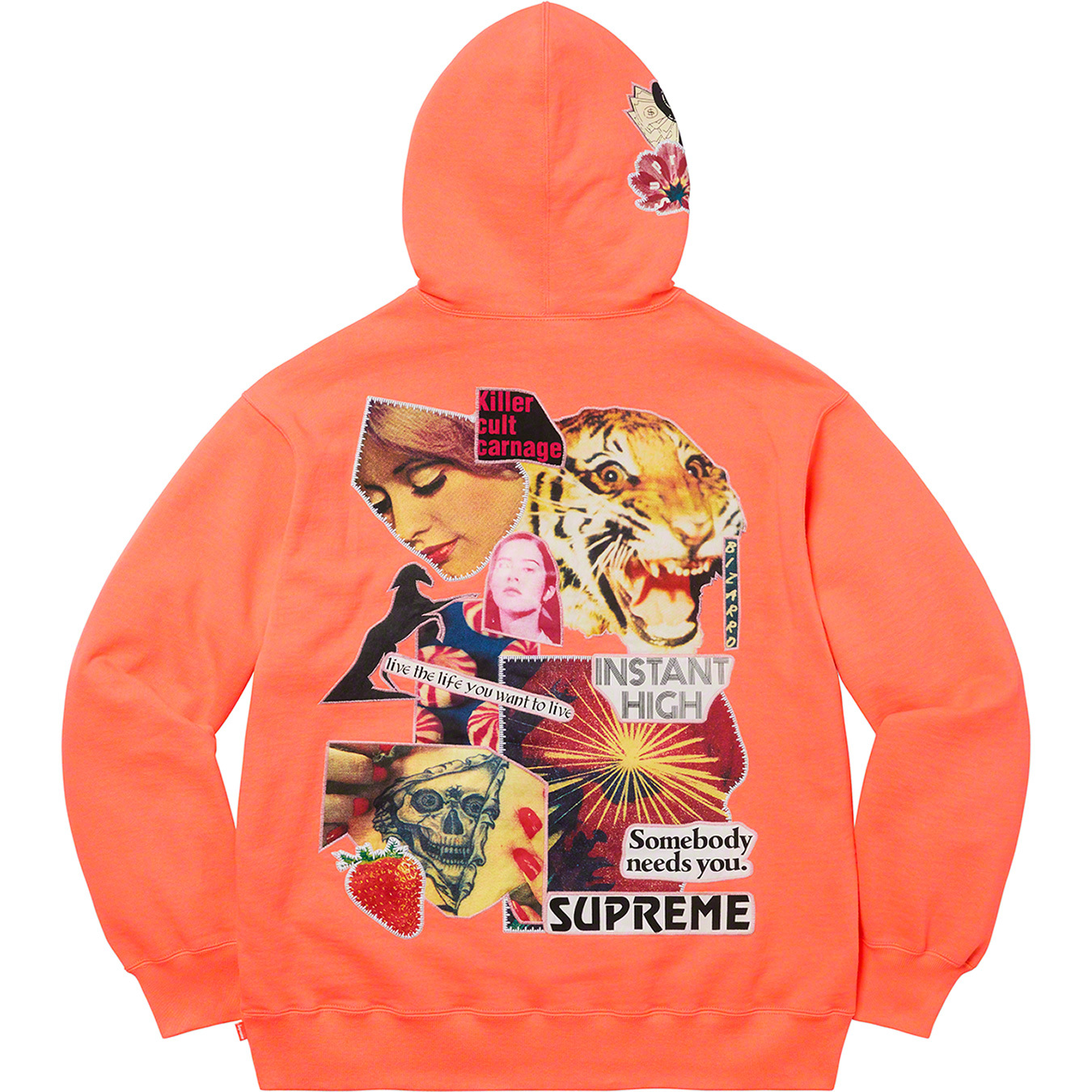 Supreme Instant High Patches Hooded Sweatshirt
