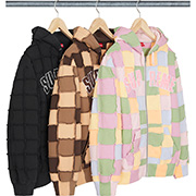 Supreme Reverse Patchwork Zip Up Hooded Sweatshirt