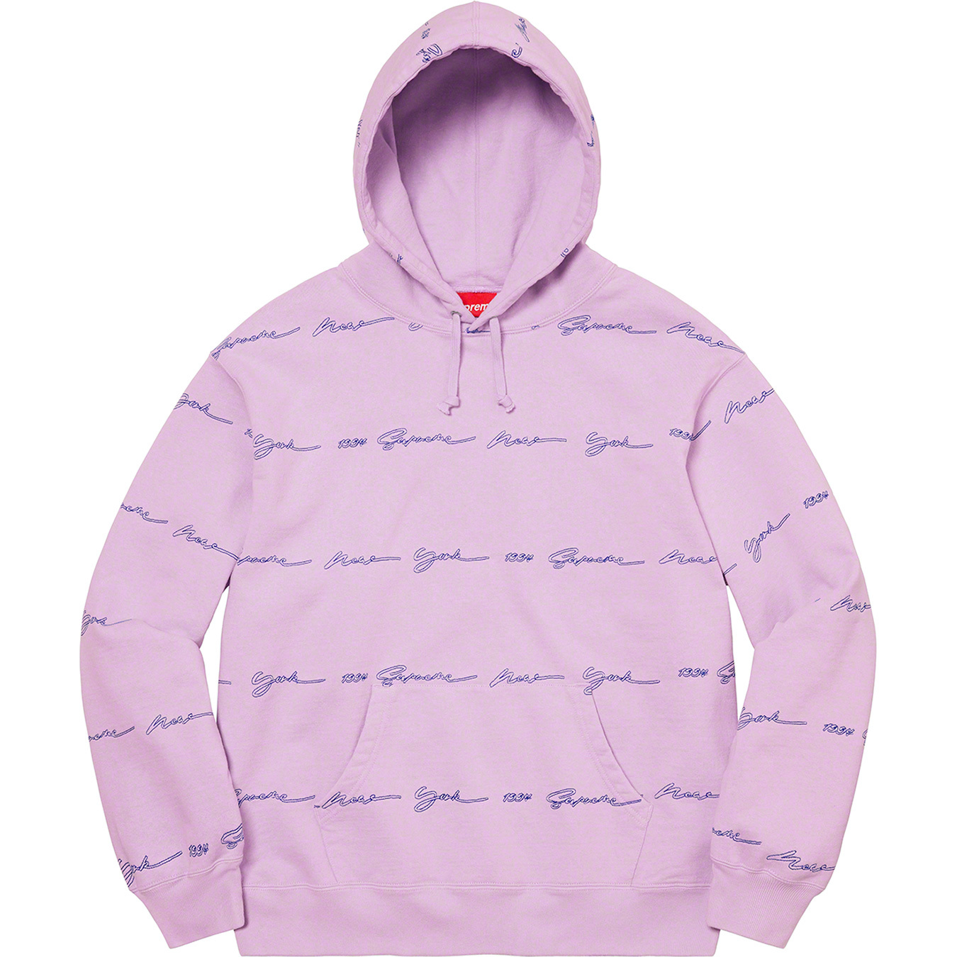 Supreme Script Stripe Hooded Sweatshirt