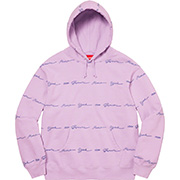 Supreme Script Stripe Hooded Sweatshirt