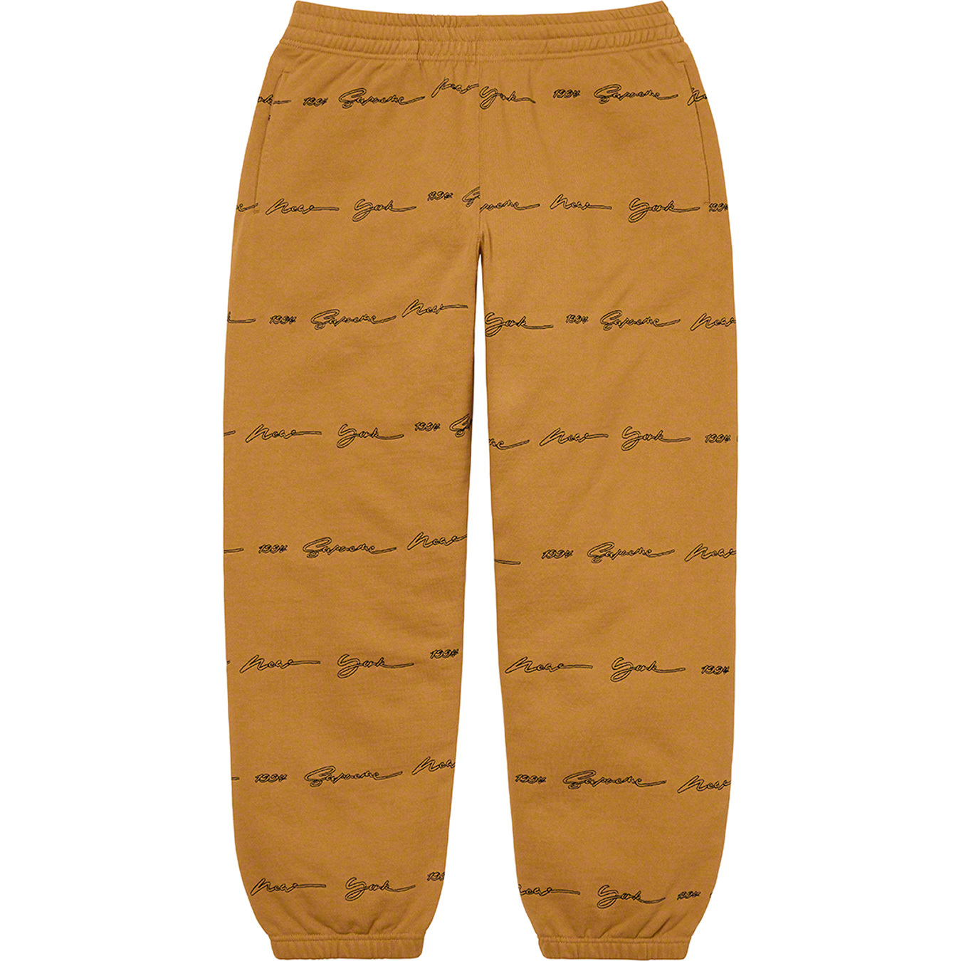 SUPREME シュプリーム 22SS Script Stripe Sweatpant スウェット ジョガーパンツ マスタード