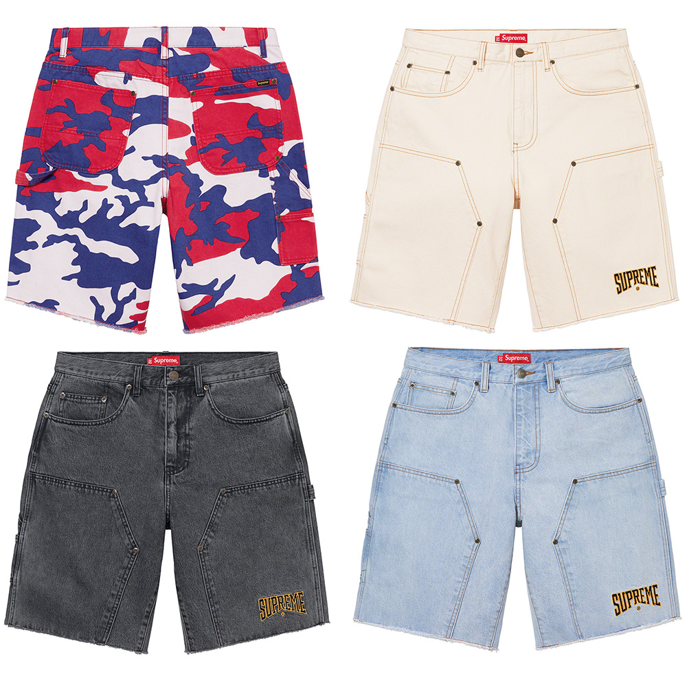 Cutoff Double Knee Denim Painter Short | Supreme 22ss