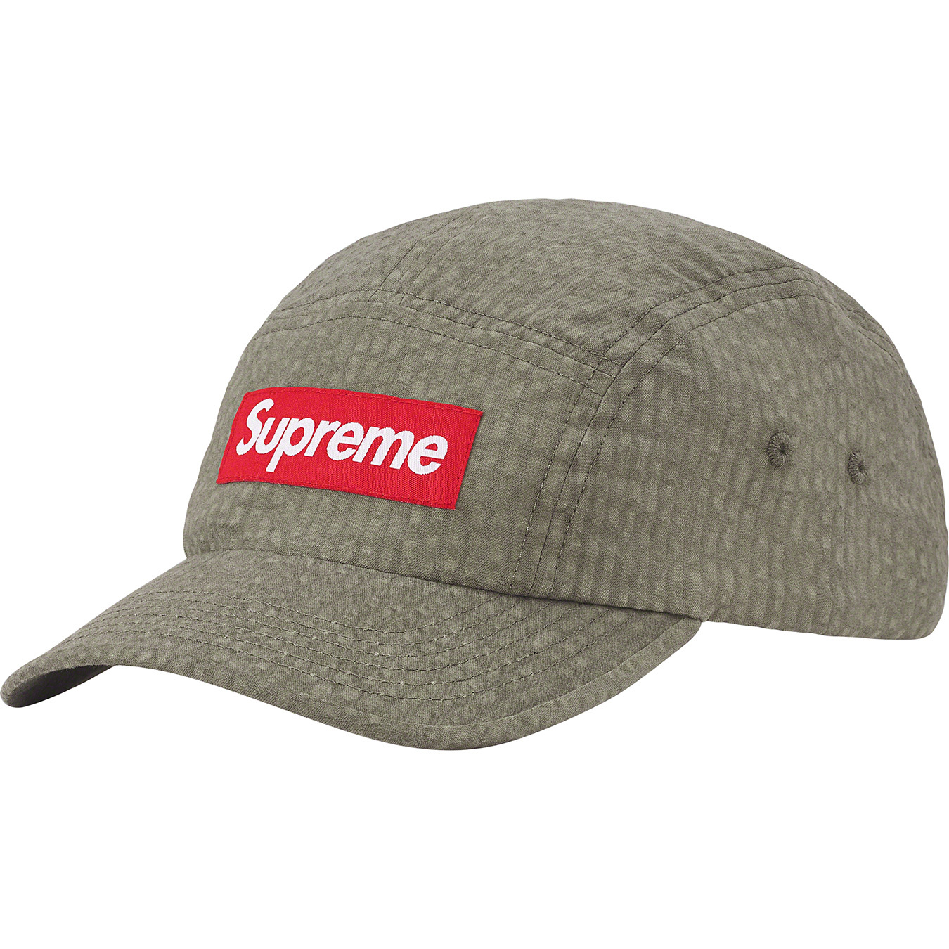 Supreme Washed Seersucker Camp Cap