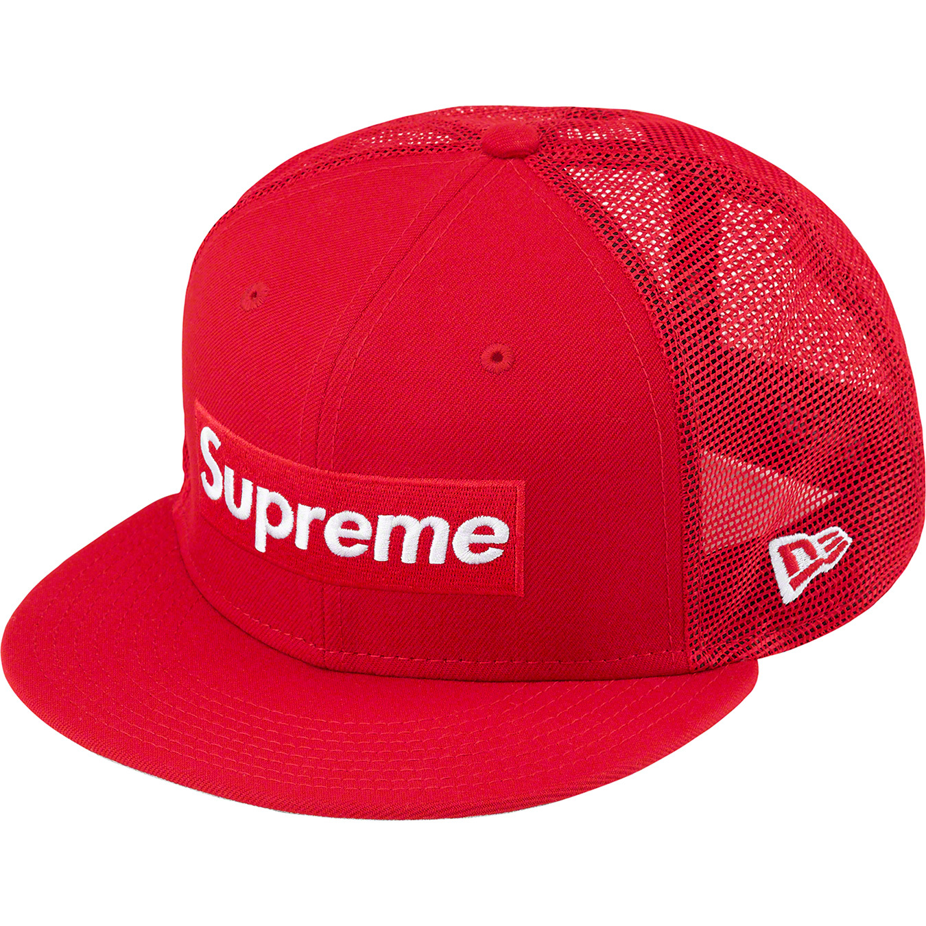 Supreme Box Logo Mesh Back New Era "Red"