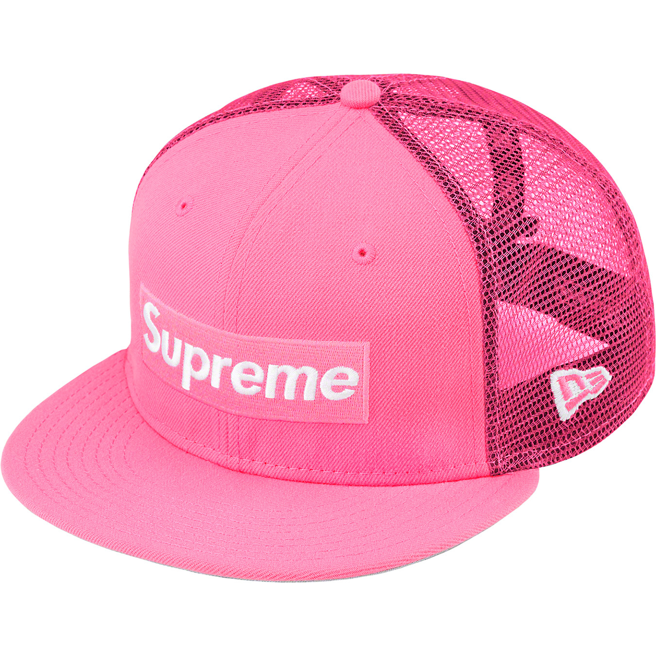 在庫あり送料無料 - Supreme Box Logo Mesh Back New Era キャップ