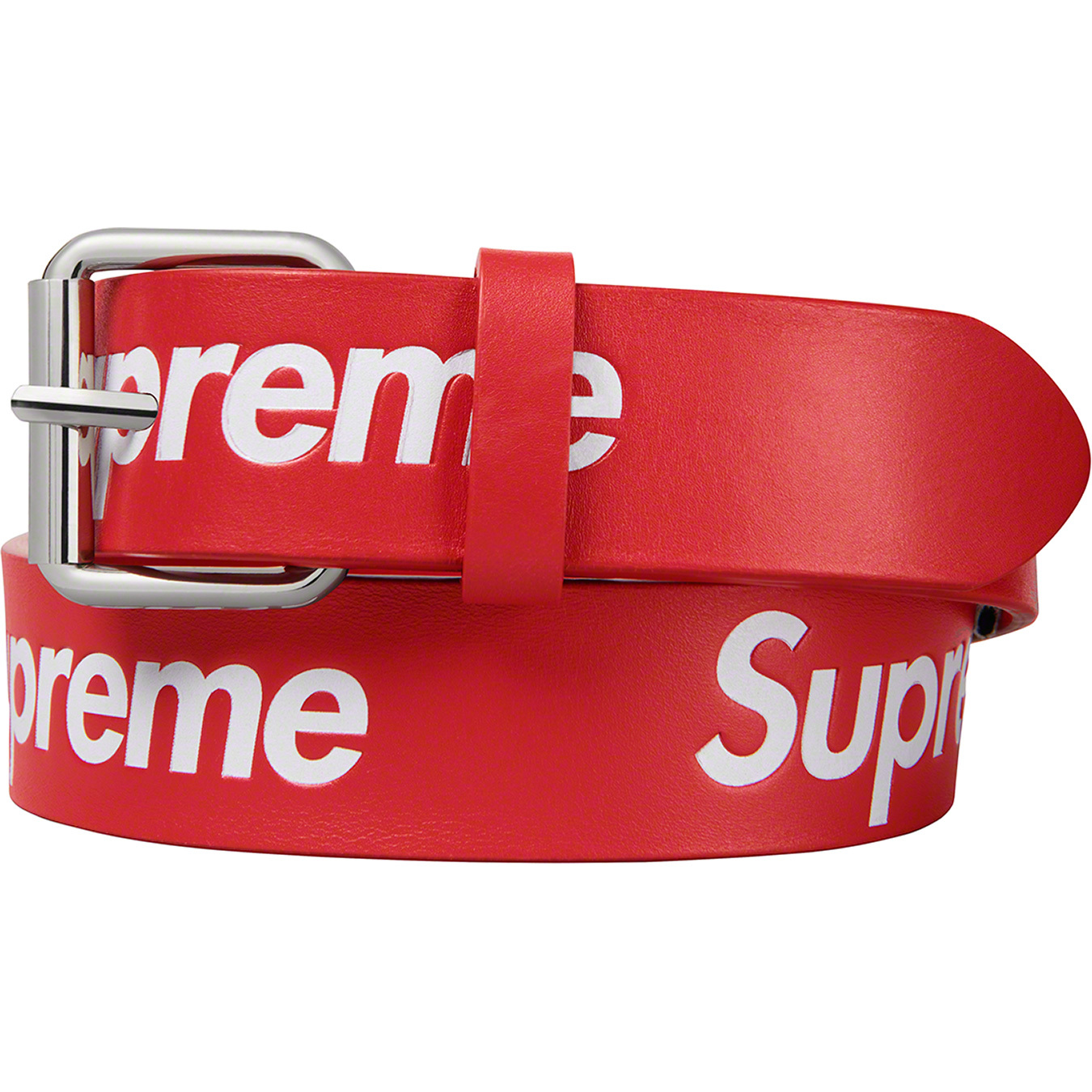 Supreme Repeat Leather Belt "Olive"