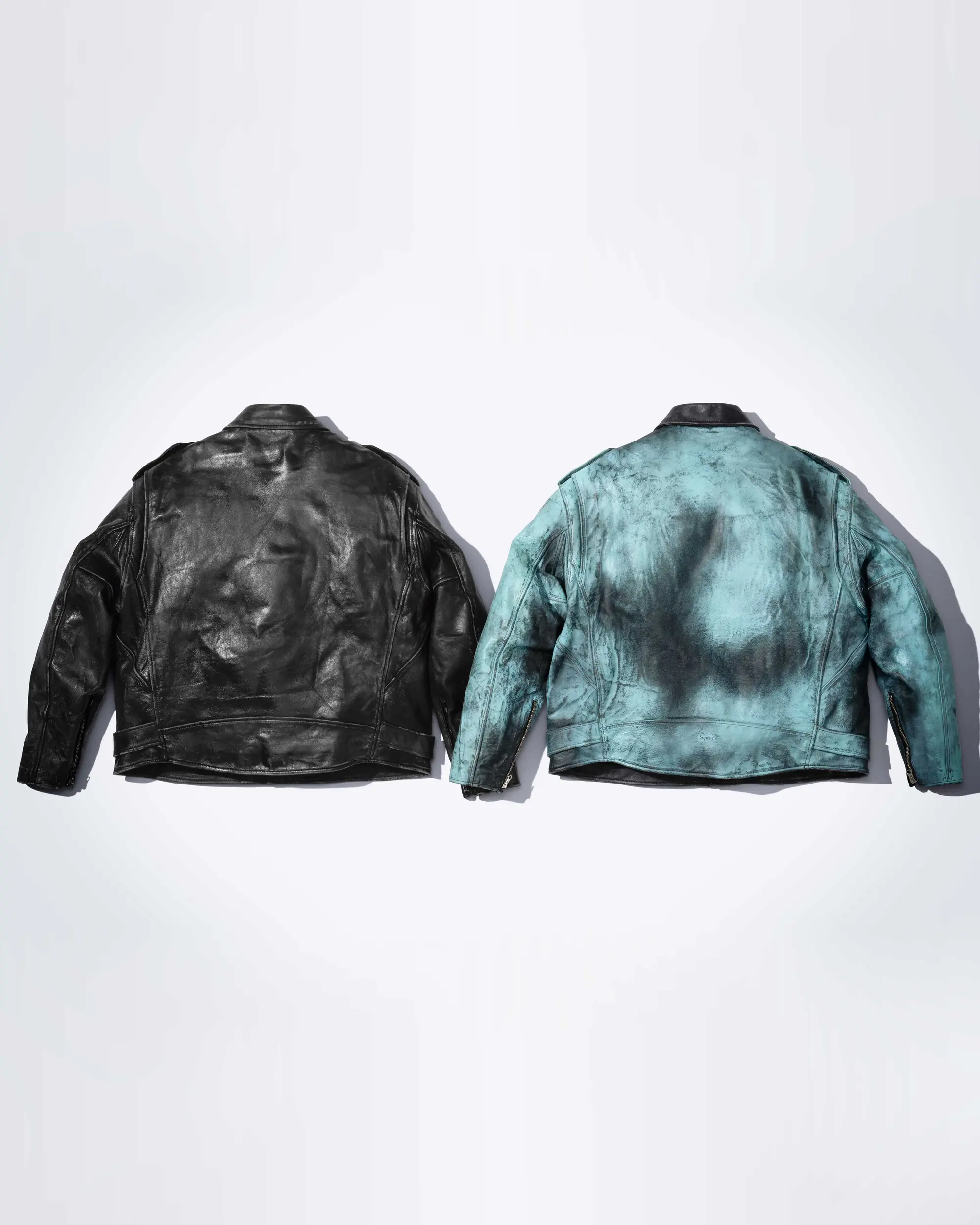 Supreme®/blackmeans Painted Leather Motorcycle Jacket | Supreme 23fw