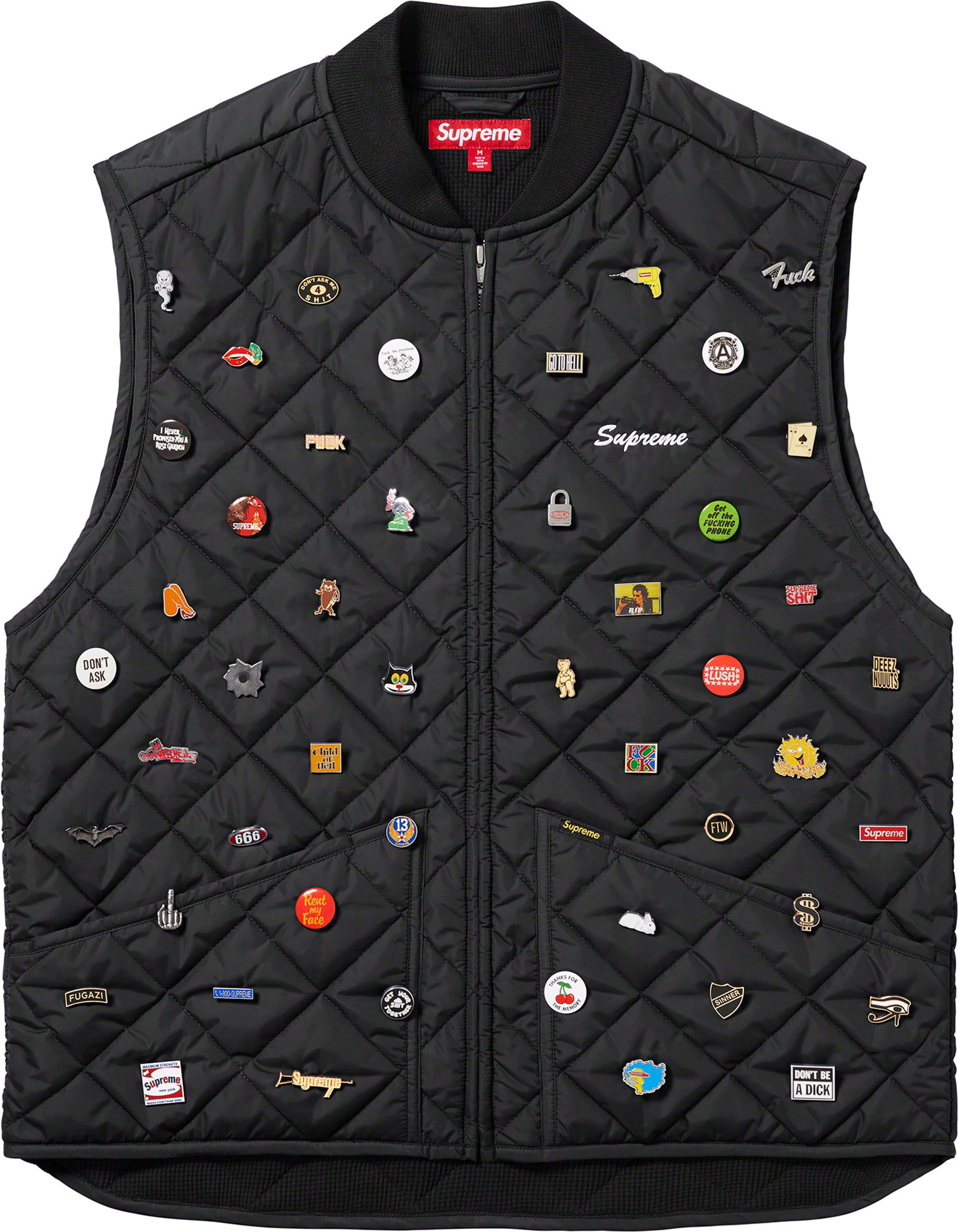Supreme Pins Quilted Work Vest