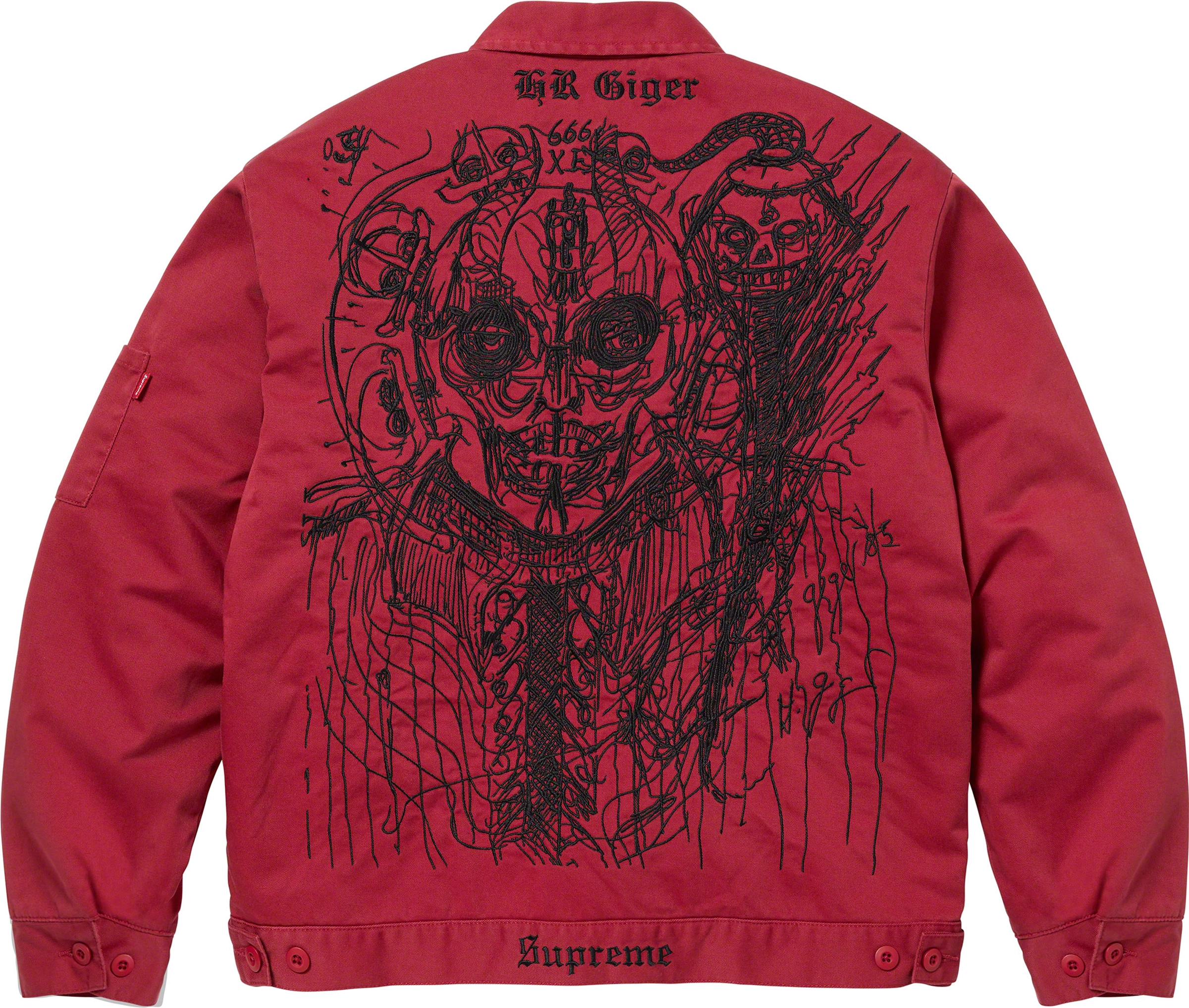 Supreme H.R. Giger Embroidered Work Jacket