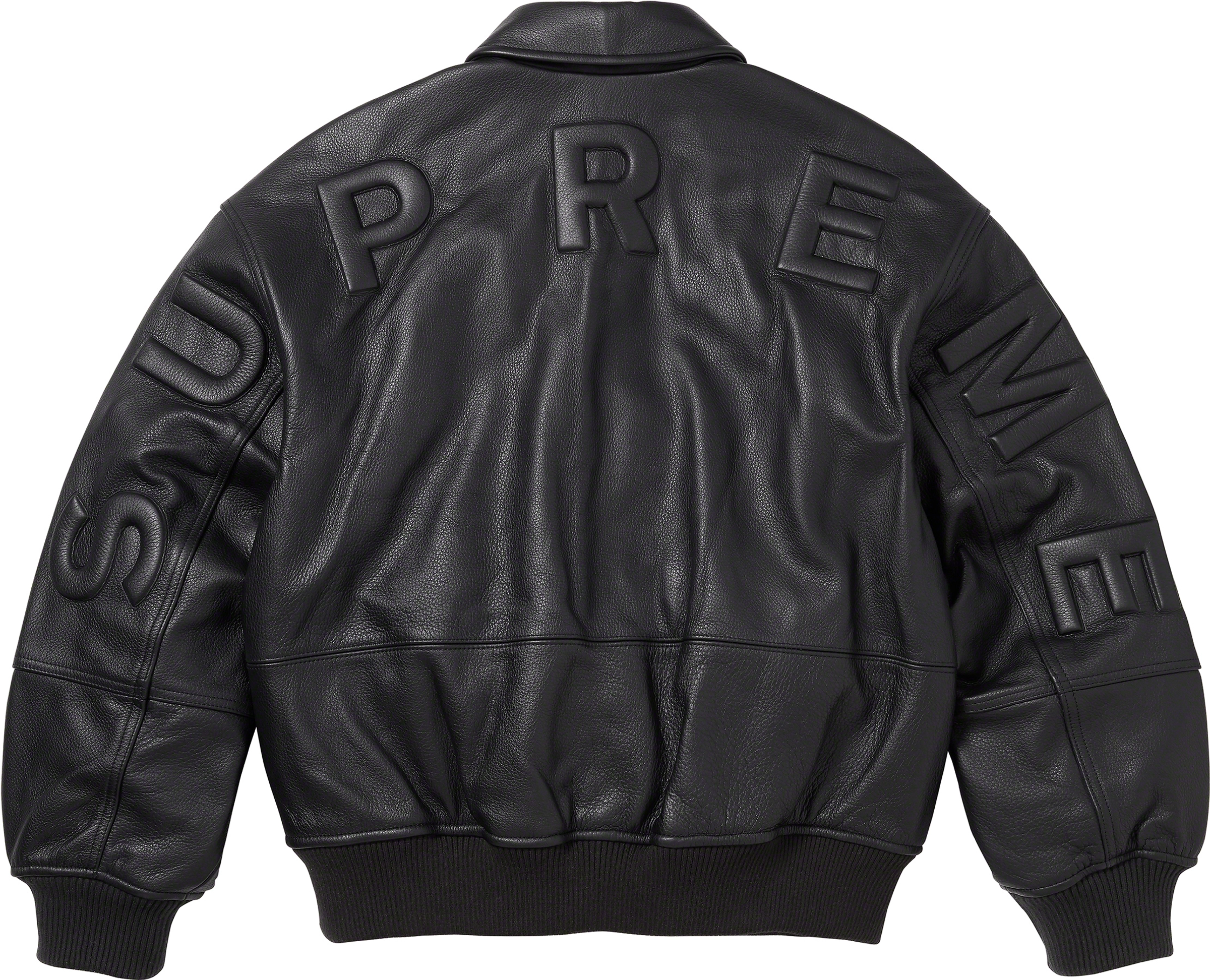 Supreme GORE-TEX Infinium WINDSTOPPER® Leather Varsity Jacket