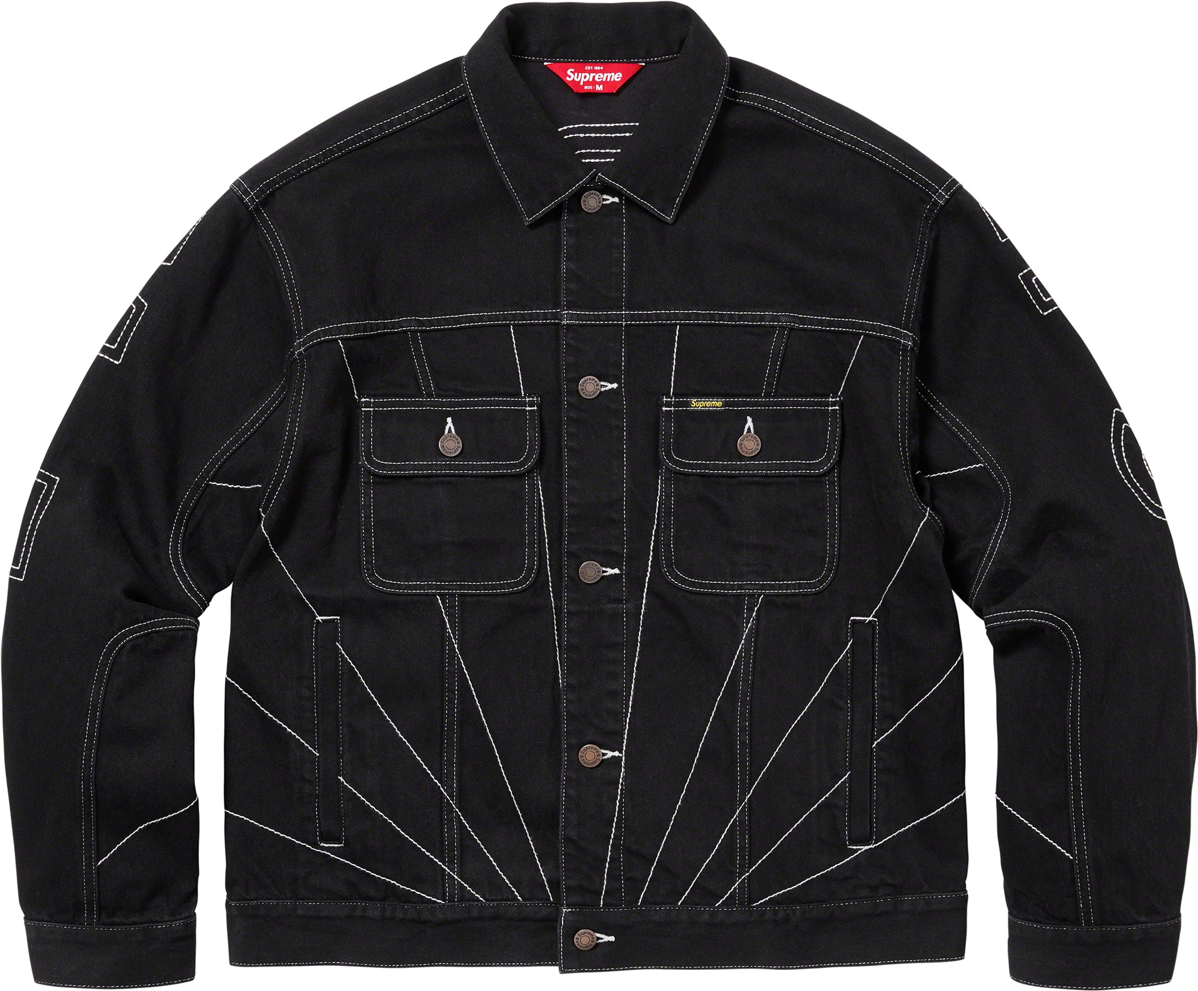 Supreme Radial Embroidered Denim Trucker Jacket