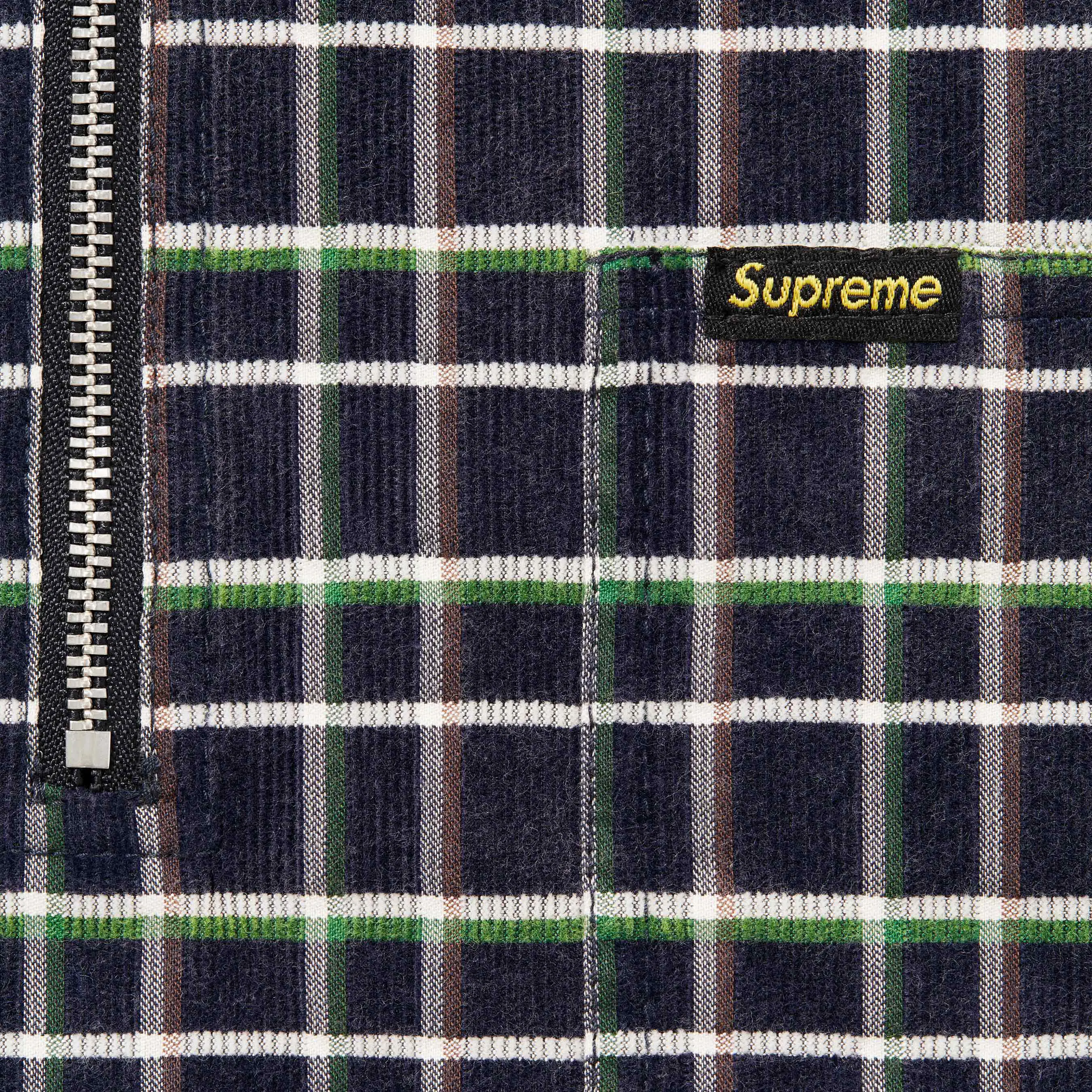 Supreme Plaid Corduroy Half Zip S/S Shirt